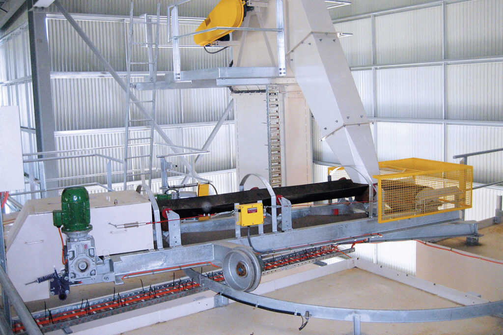 New bucket elevator with radial conveyor system | Featured image for Mobile Equipment Landing Page for CMQ Engineering USA.