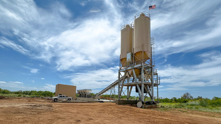 An Advantage 250™ concrete batch plant being installed in Texas.