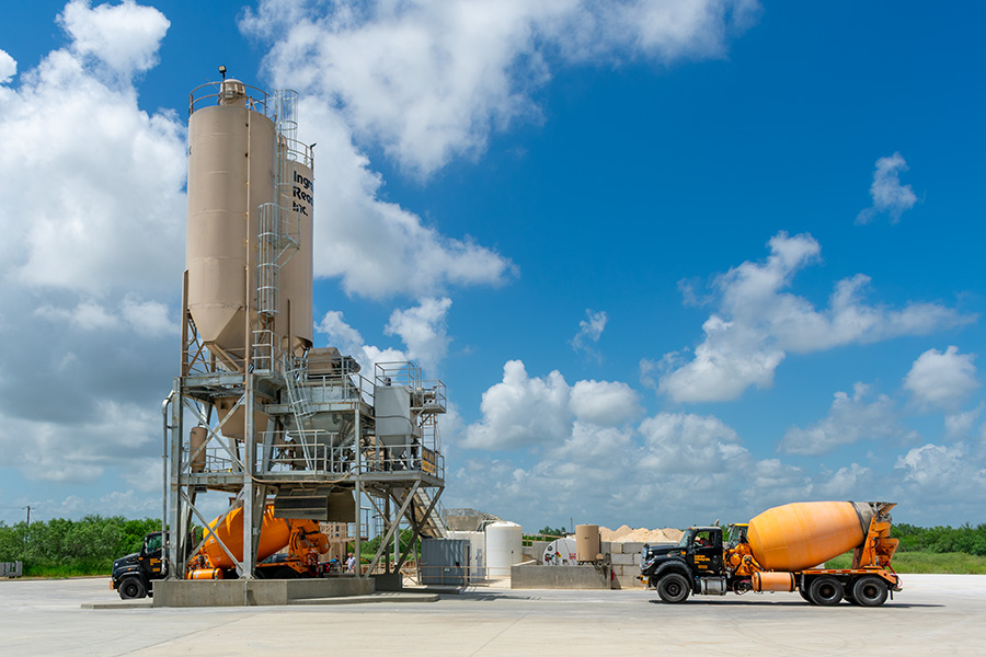 Ready mixed concrete batch plant located in south central Texas.