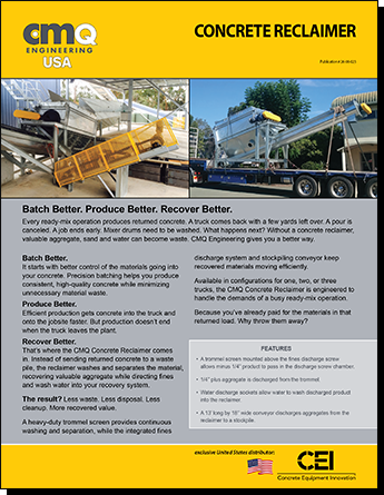CMQ Engineering Concrete Reclaimers Brochure