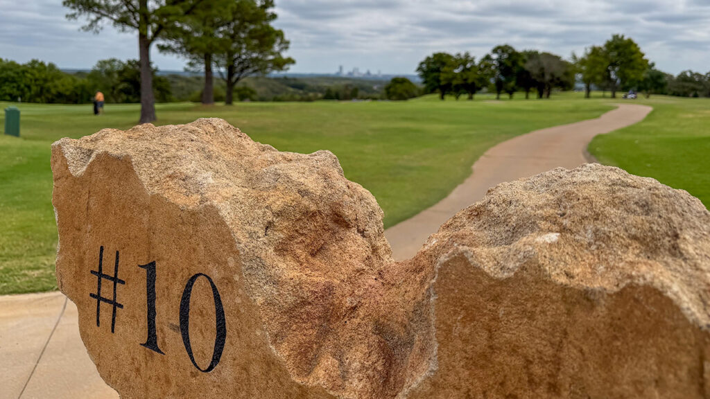 The Canyons at Blackjack Ridge Golf Course is within sight of the Tulsa, Oklahoma skyline.