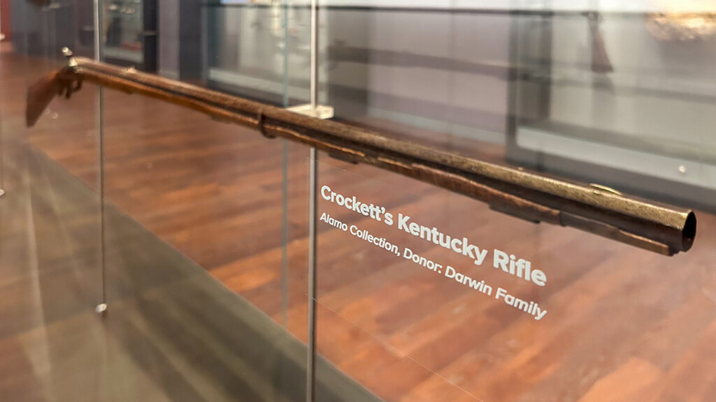 David "Davy" Crockett's Kentucky rifle at the Alamo museum.